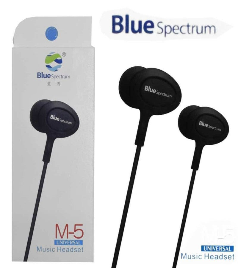 100% Original Blue Spectrum M5 Handsfree 3.5mm Handfree In-Ear High Bass Sound Quality Headphones