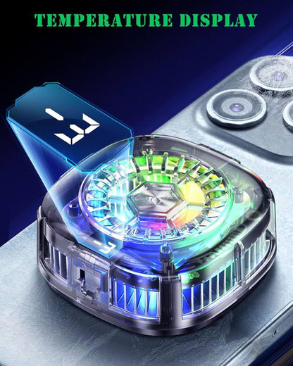 N15 RGB Magnetic Phone Cooler Portable Phone Semiconductor Radiator Fast Cooling Phone Cooler Mobile Gaming Video Streaming Phone Fan For Playing Games Watching Videos Ratings 76